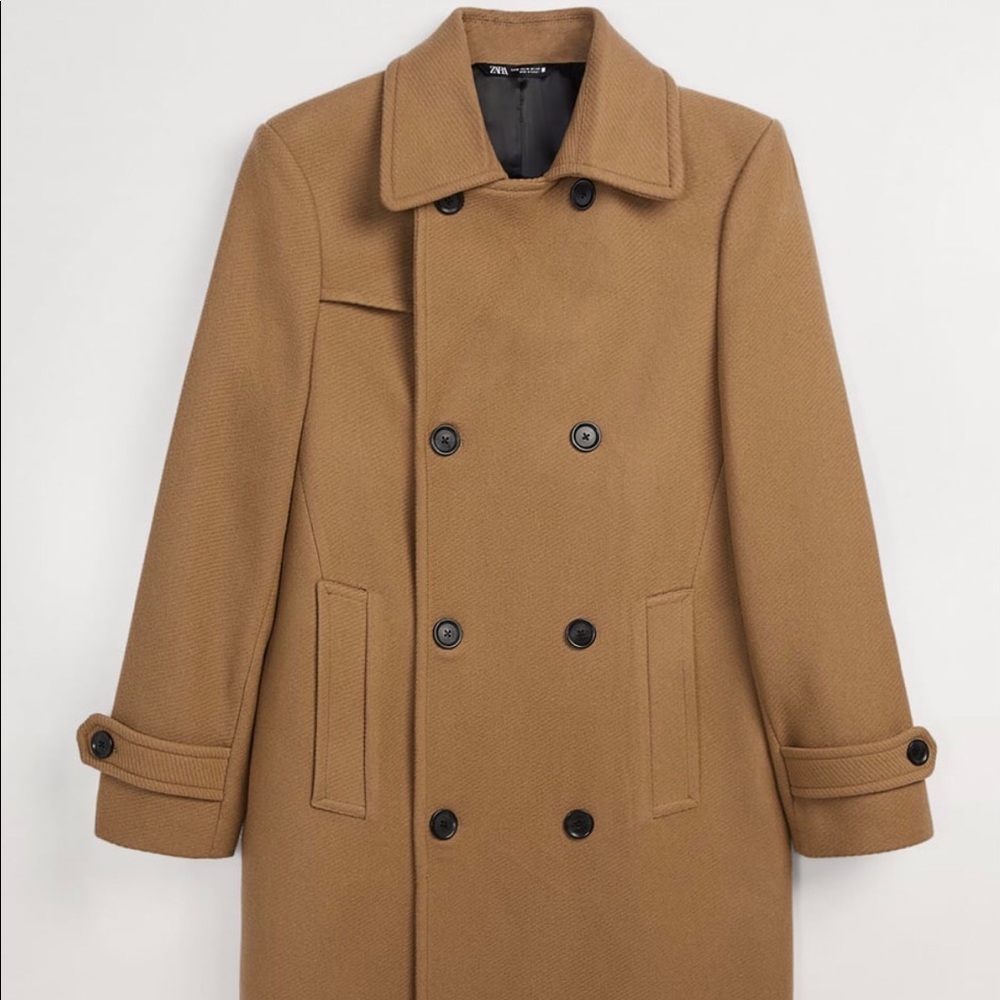 (SOLD OUT) ZARA MAN DOUBLE BREASTED COAT - LARGE